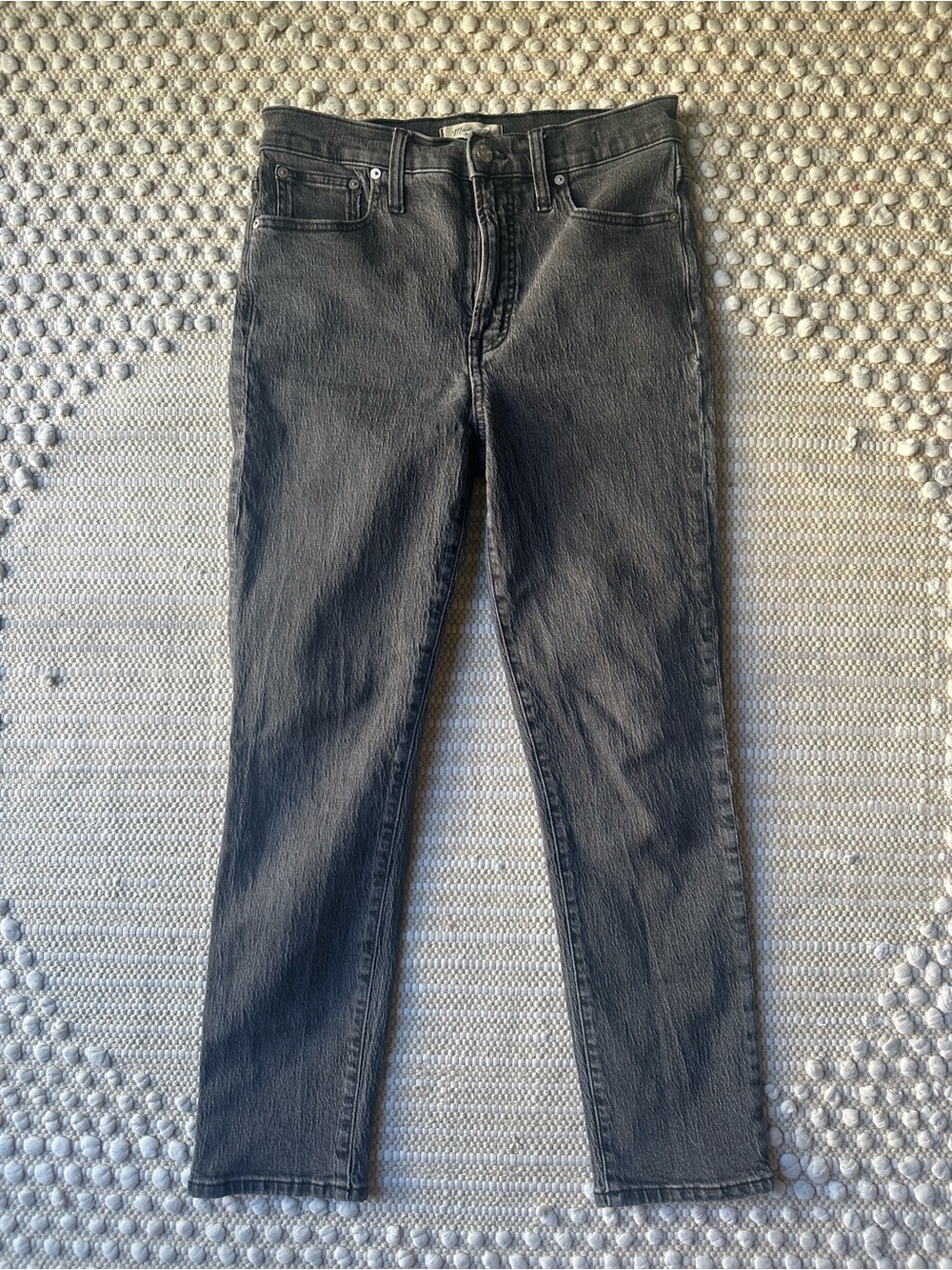 Madewell The Perfect Vintage Straight Jeans Women's Sz 28 Black Denim